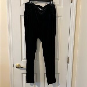 Calvin Klein Velvet Black Skinny High-Waist Pants